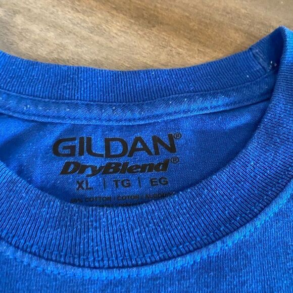 Gildan Bird Boyz Blue Athletic Shirt Men XL Bin O-30‎ - Picture 3 of 4